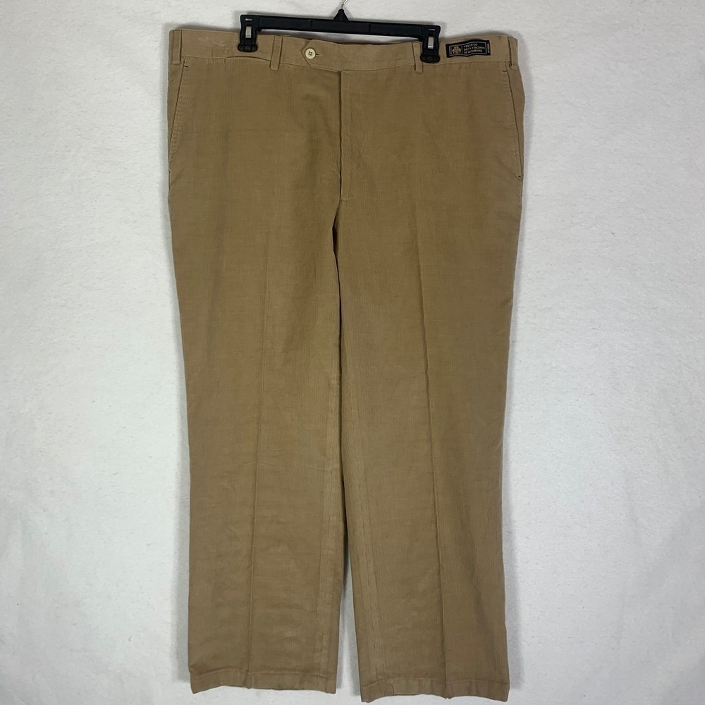 Peter Millar Duca Visconti‎ Trousers Mens 42 Tan Corduroy Dress Pants Italian - Picture 2 of 11